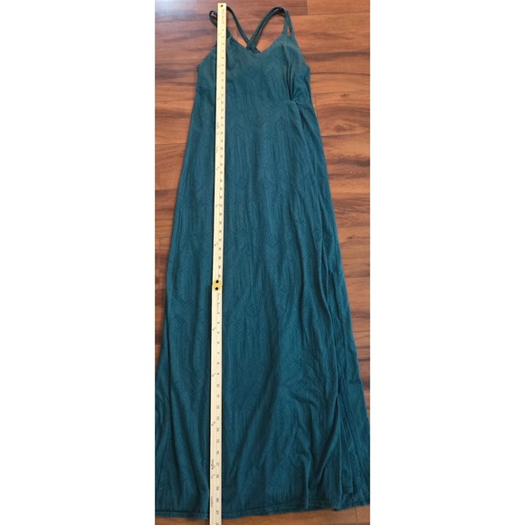 Athleta Textured Crisscross Double Strap Maxi Dress Women's Size Small 57" Long - Picture 4 of 6